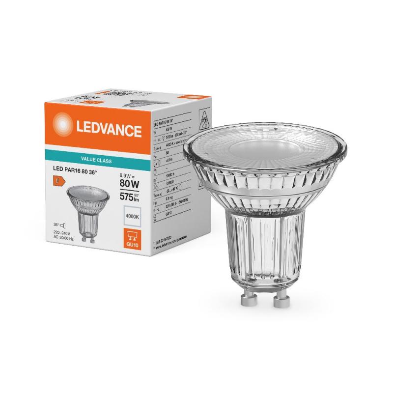 Ledvance GU10 PAR16 LED Spot 36° 6,9W wie 80W 4000K neutralweißes Licht Value Class